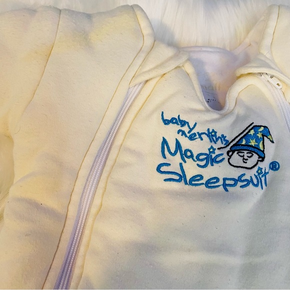 merlins Magic Sleep Suit in light yellow - organic cotton 3-6mo - Picture 11 of 14